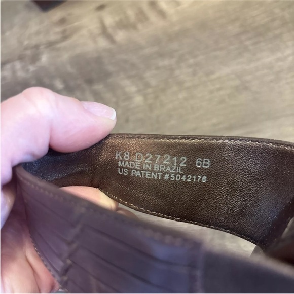 Cole Haan Air Huarache Slide Wedge Sandal Womens Size 6B Slip On Leather Carob - Picture 8 of 11